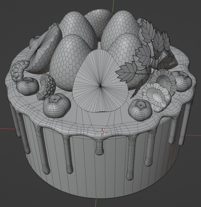 苺チョコレートのホールケーキ