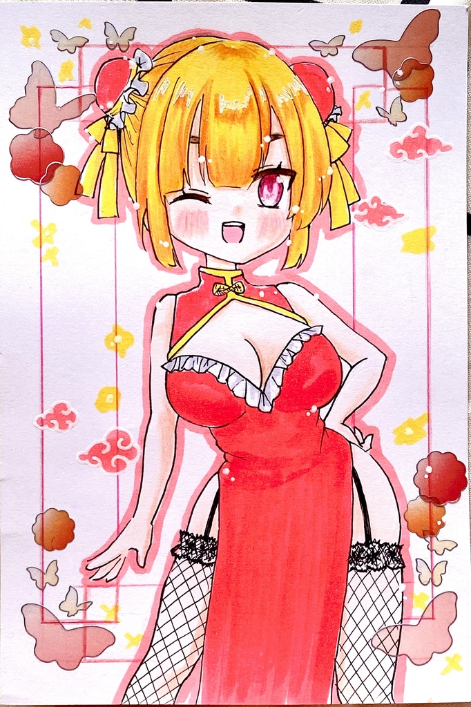 自作イラスト チャイナ娘