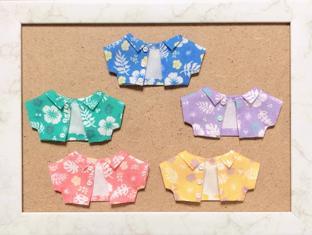 次回7月24日通販予定 カラフルアロハシャツ 10cmぬい用 金平糖ひろば Booth