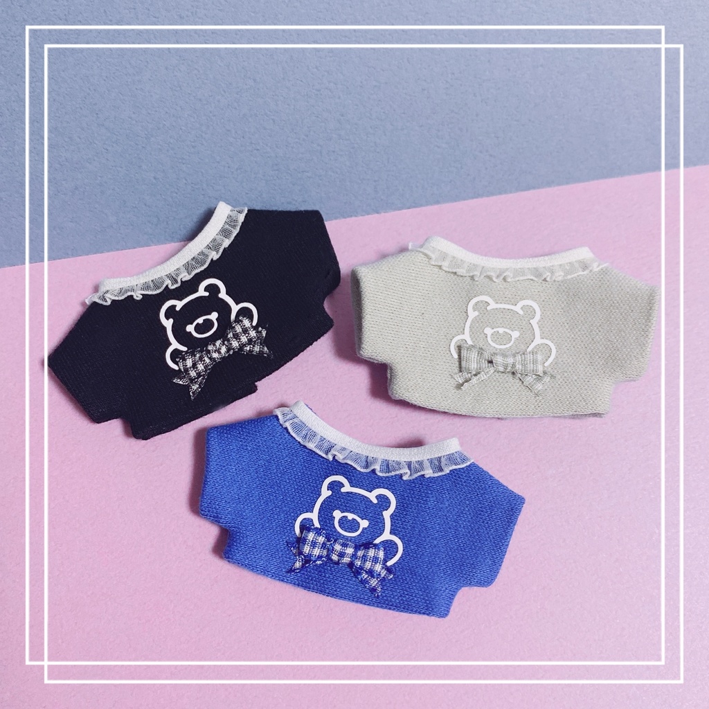 くまちゃんリボンフリルシャツ