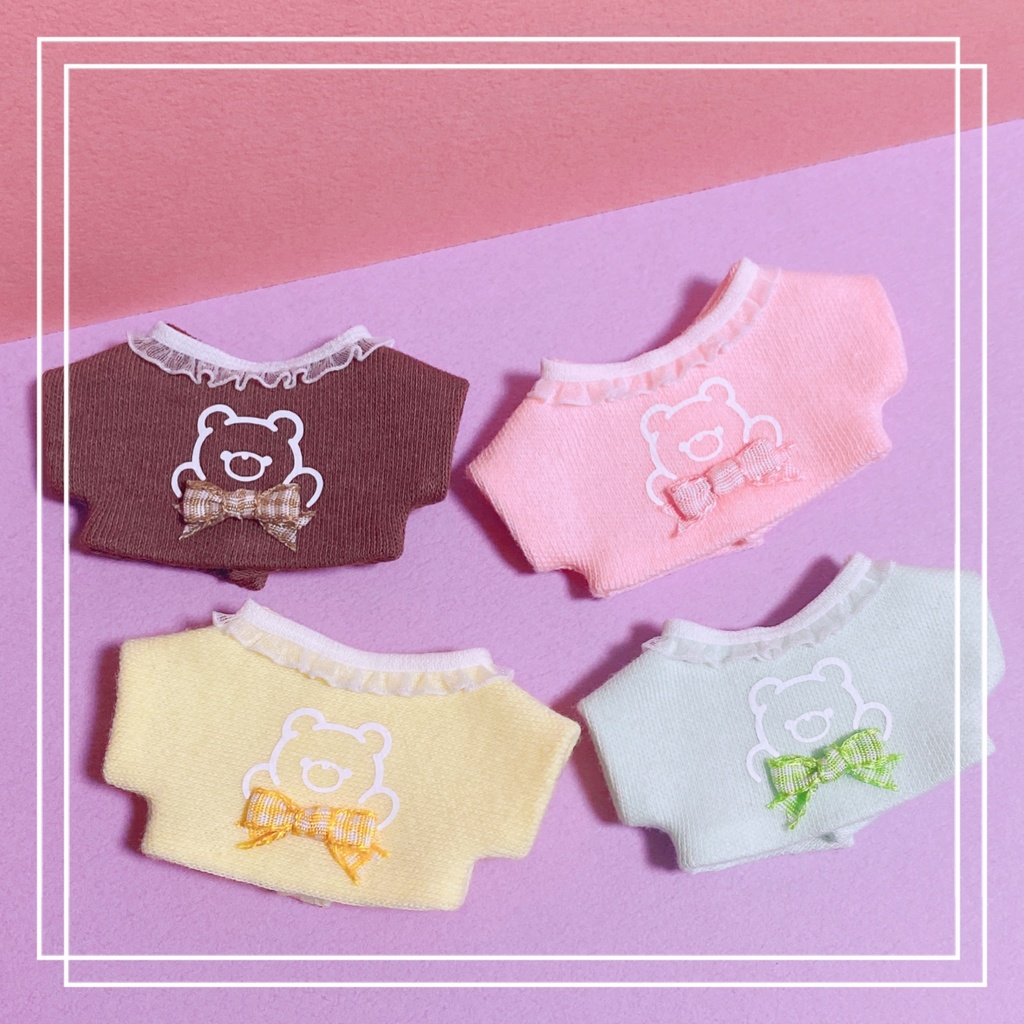 くまちゃんリボンフリルシャツ