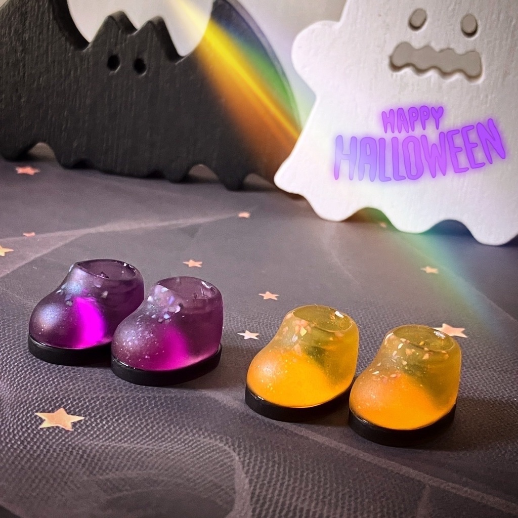 秋色カラーのグミなお靴