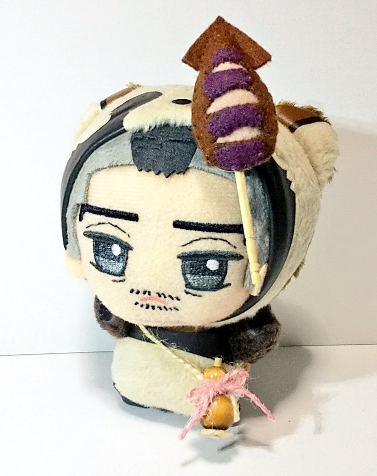 セリアドール、ぬい用 焼きイカのパッチン留め&ななめ掛け瓢箪酒