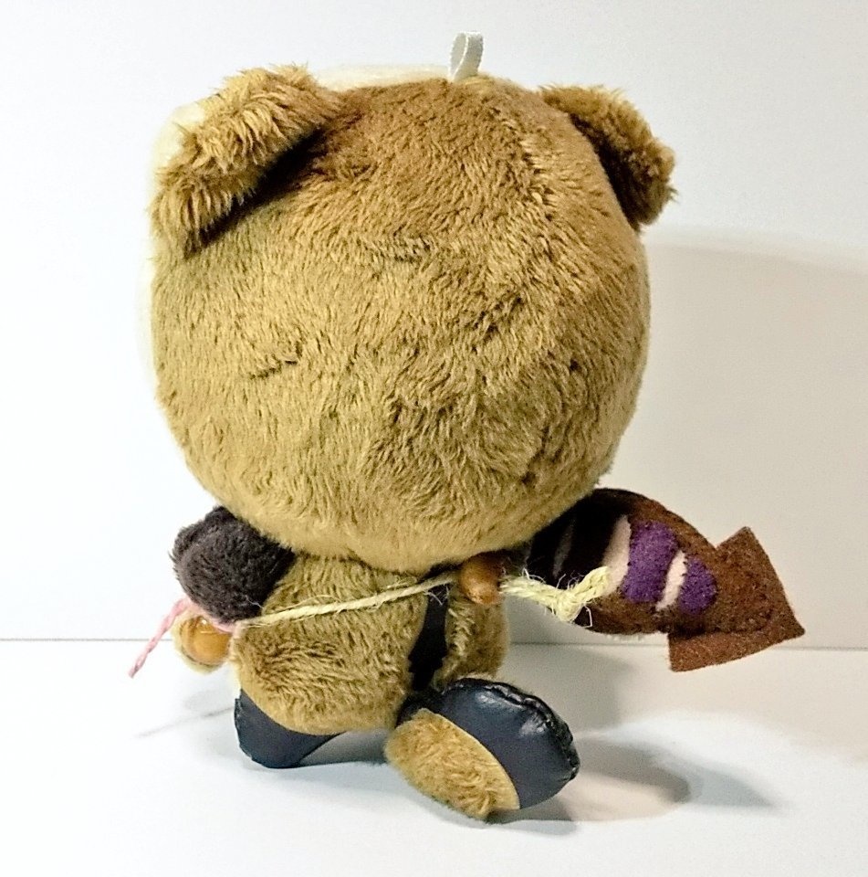 セリアドール、ぬい用 焼きイカのパッチン留め&ななめ掛け瓢箪酒