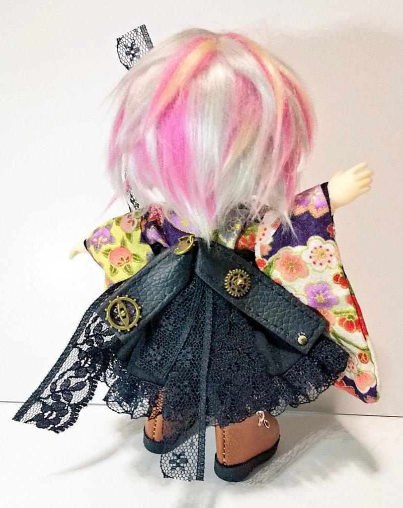 セリアドール10cm 和風スチームパンク ドレスセットB（黒スカート）