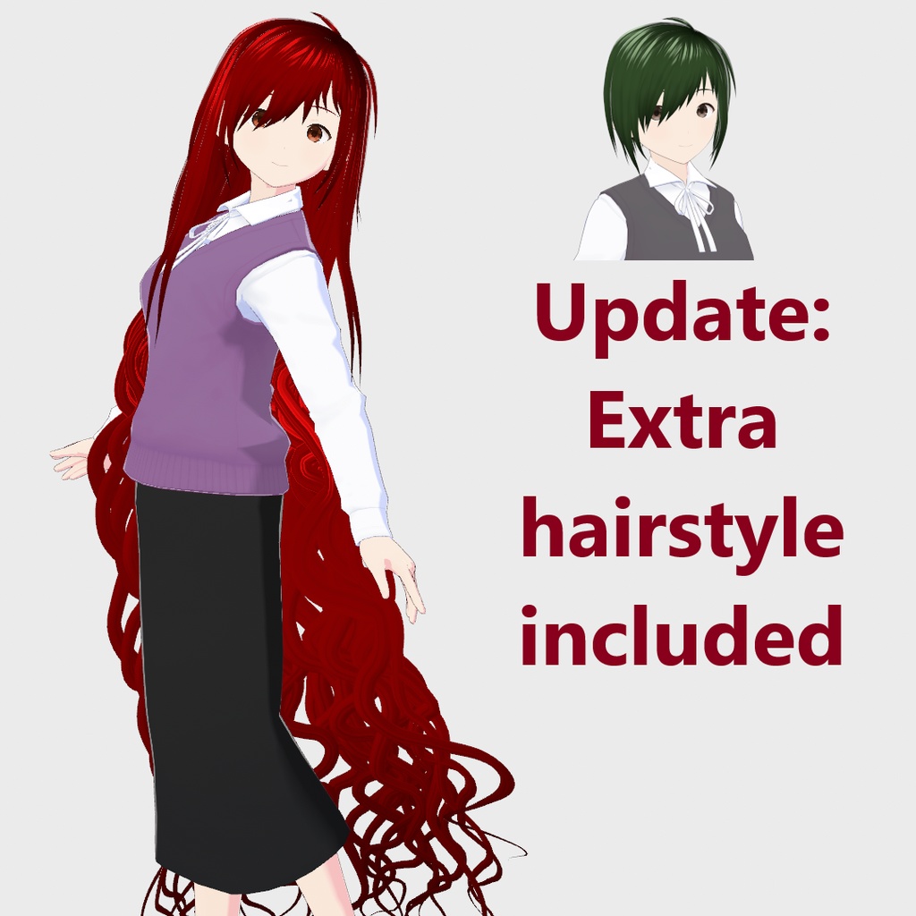 Long Wavy Hair (VRoid Hair Preset)