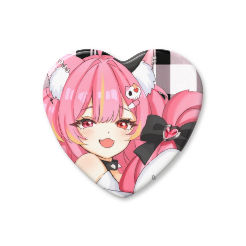 君のハートは僕のもの(ハート型缶バッジ)