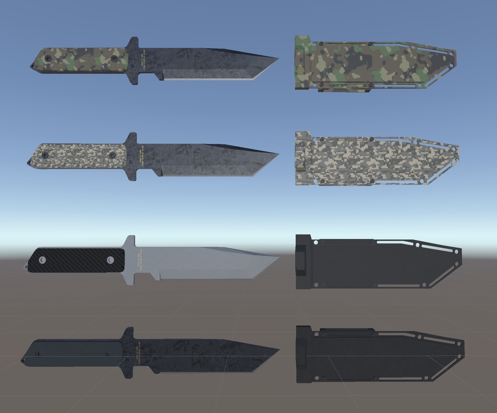 【VRChat想定】シースナイフ(サバイバルナイフ)