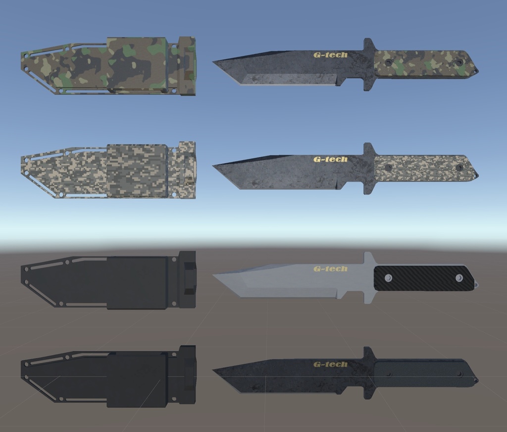 【VRChat想定】シースナイフ(サバイバルナイフ)