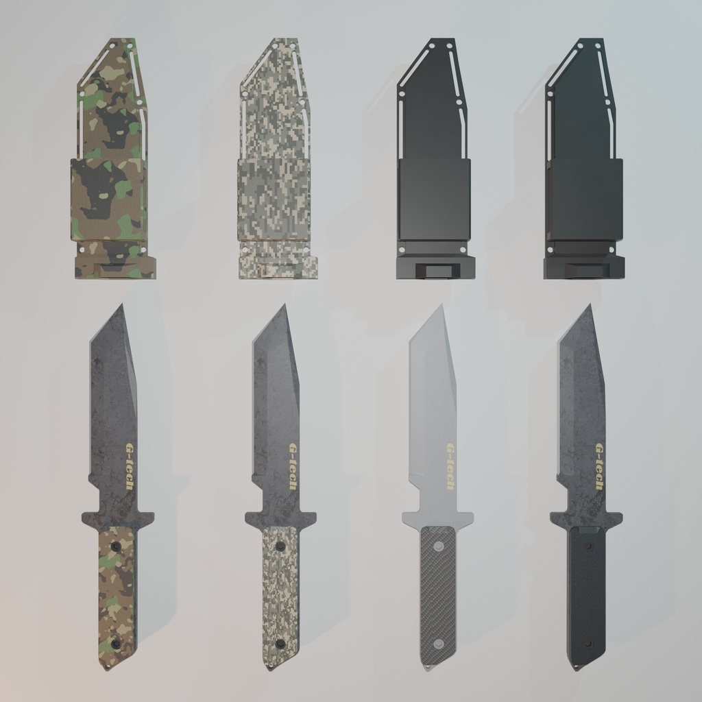 【VRChat想定】シースナイフ(サバイバルナイフ)