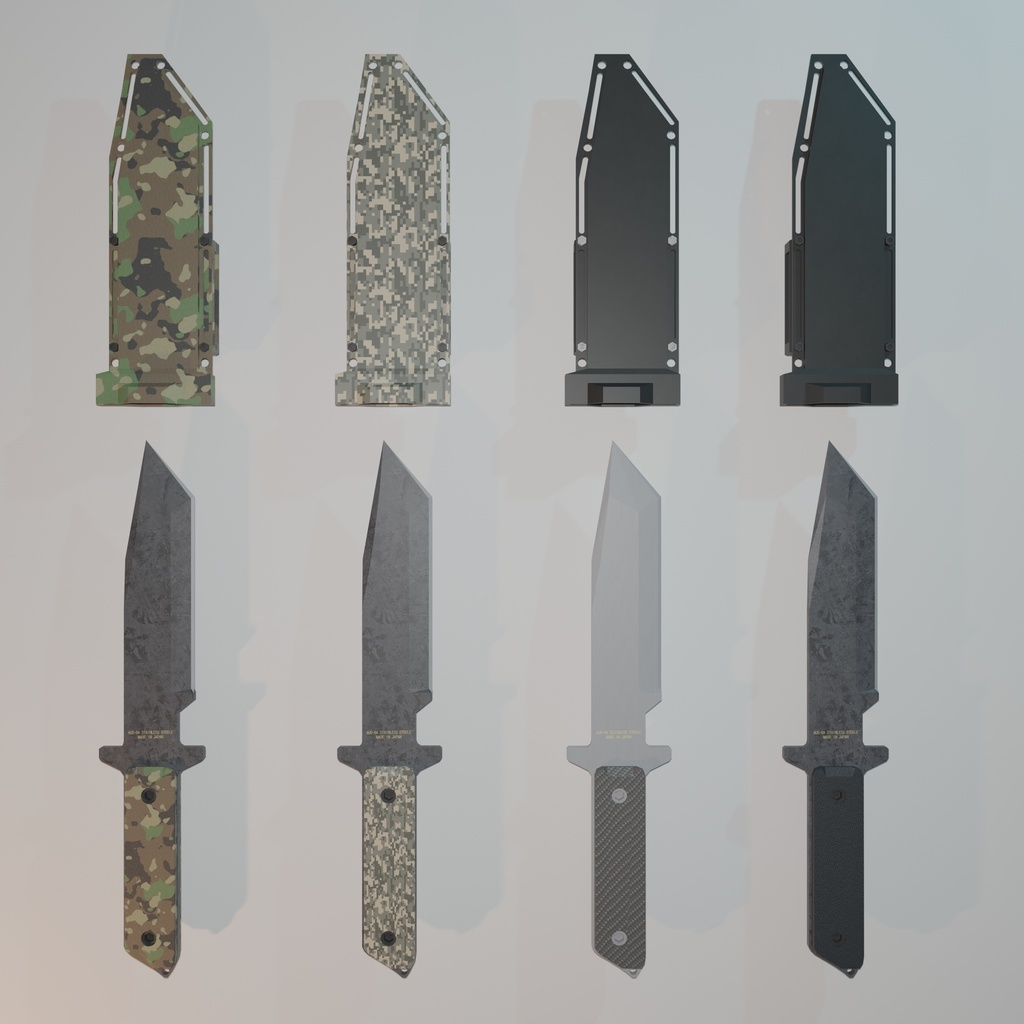 【VRChat想定】シースナイフ(サバイバルナイフ)