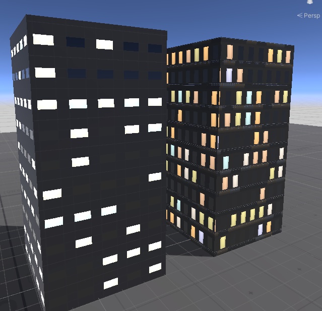 【Shader】夜景ビル・マンション【画像不要】