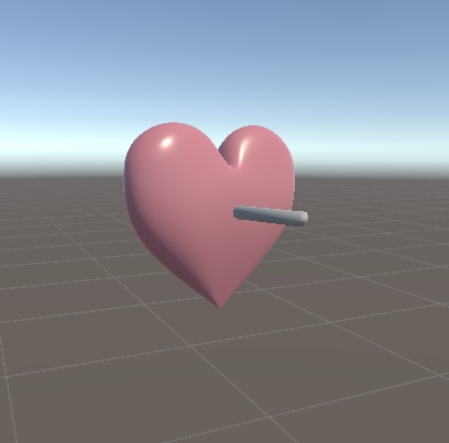 【無料】ハートのピアス【頑張ろう02】