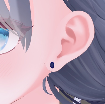 【無料】青い宝石ピアス【頑張ろう04】