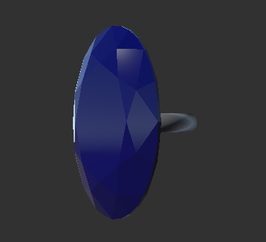 【無料】青い宝石ピアス【頑張ろう04】