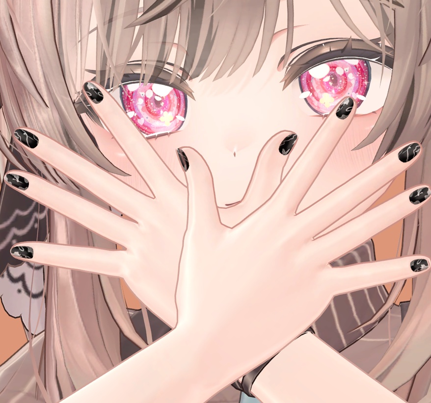 【マヌカ用】black×silverネイル【頑張ろう09】