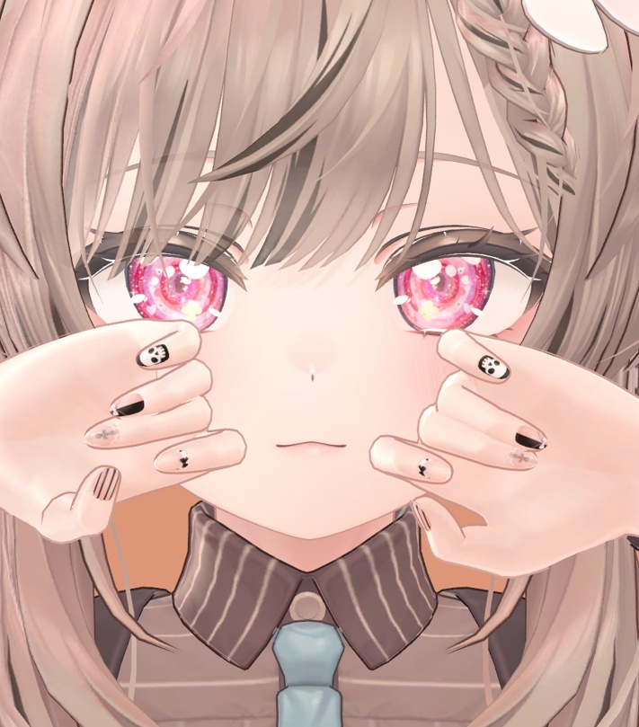 【マヌカ用】black × pink 地雷風ネイル【頑張ろう10】