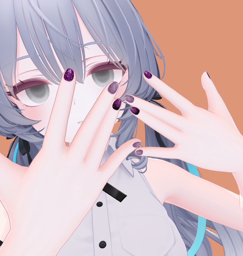 【Ramune用】ギランギラン紫nail【頑張ろう14】