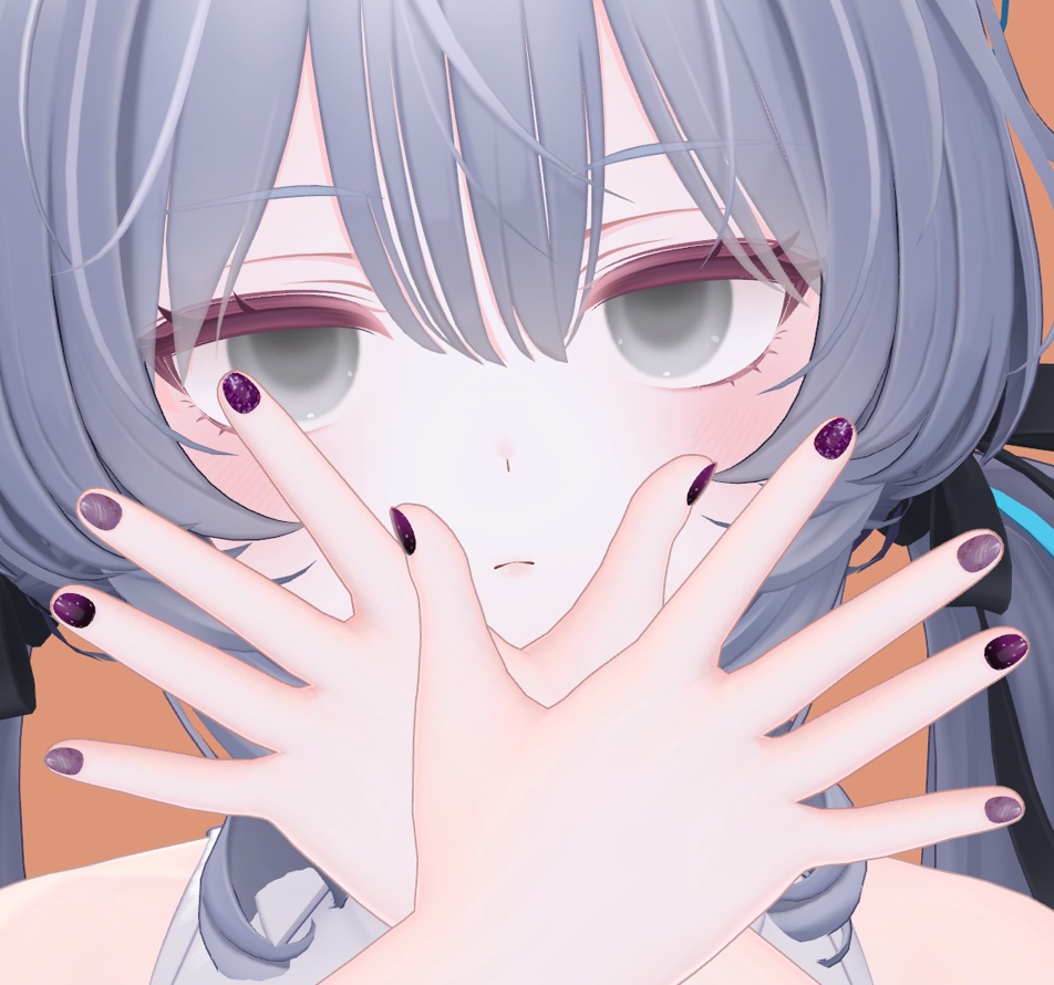 【Ramune用】ギランギラン紫nail【頑張ろう14】