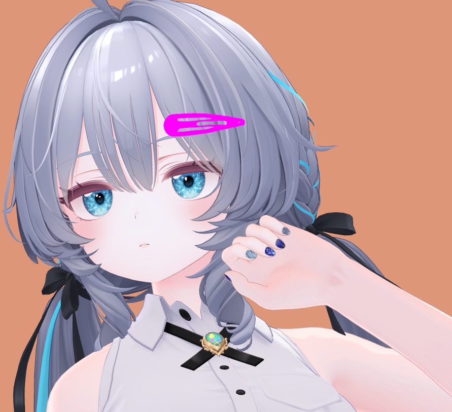 【無料】シンプルヘアピン【頑張ろう19】