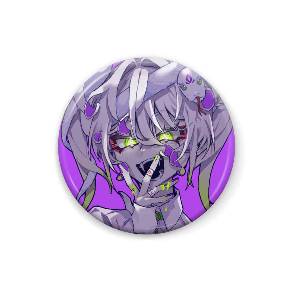 丸形缶バッジ　巳年