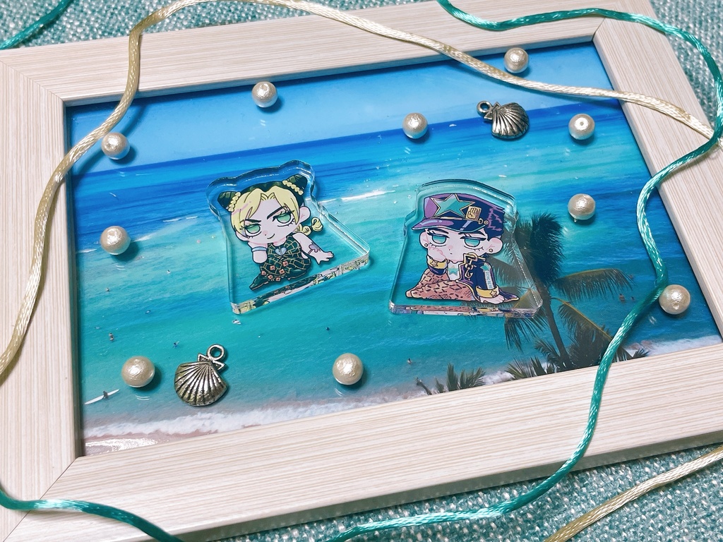 自立型ミニアクリルスタンド(徐倫＆6部承太郎)