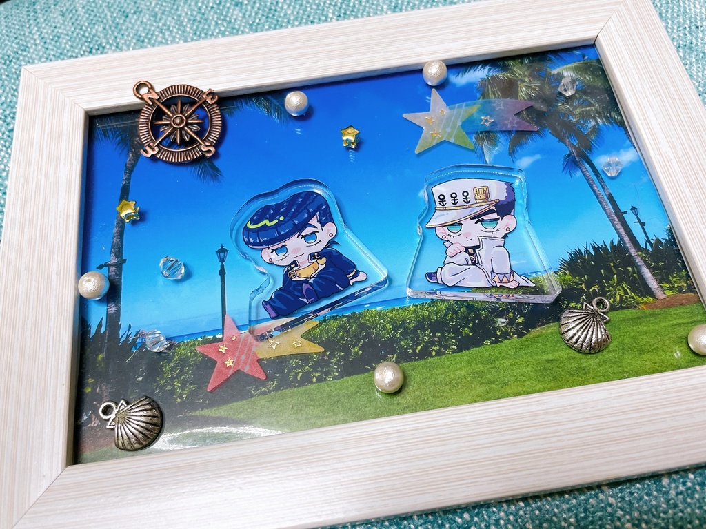 自立型ミニアクリルスタンド(仗助＆4部承太郎)