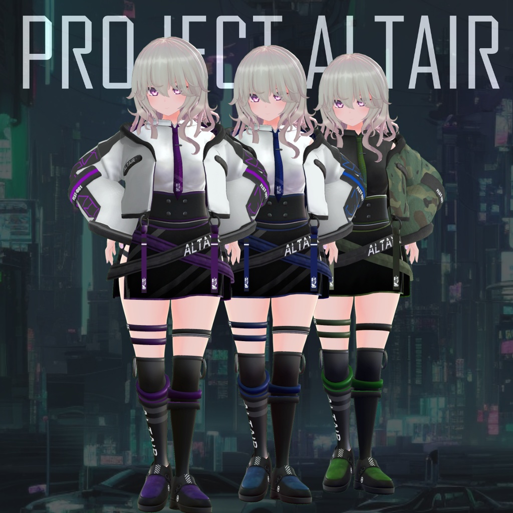 【FLASTOREアバター カリン 梅雨対応】衣装モデル「Project ALTAIR アルタイル」【おまけカタナ付き】