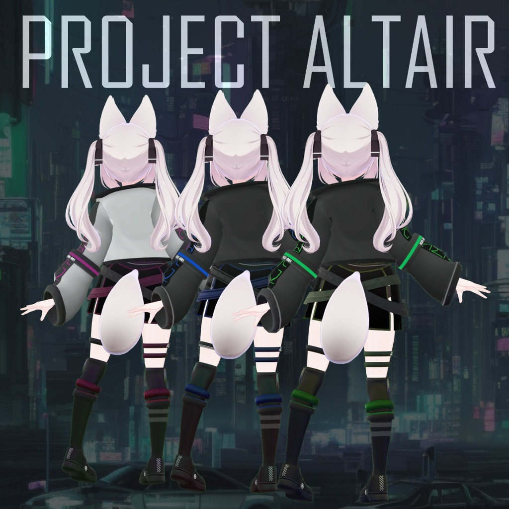 【FLASTOREアバター カリン 梅雨対応】衣装モデル「Project ALTAIR アルタイル」【おまけカタナ付き】