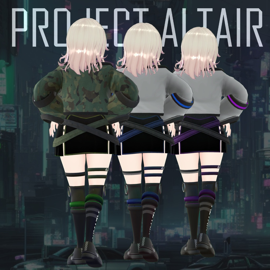 【FLASTOREアバター カリン 梅雨対応】衣装モデル「Project ALTAIR アルタイル」【おまけカタナ付き】