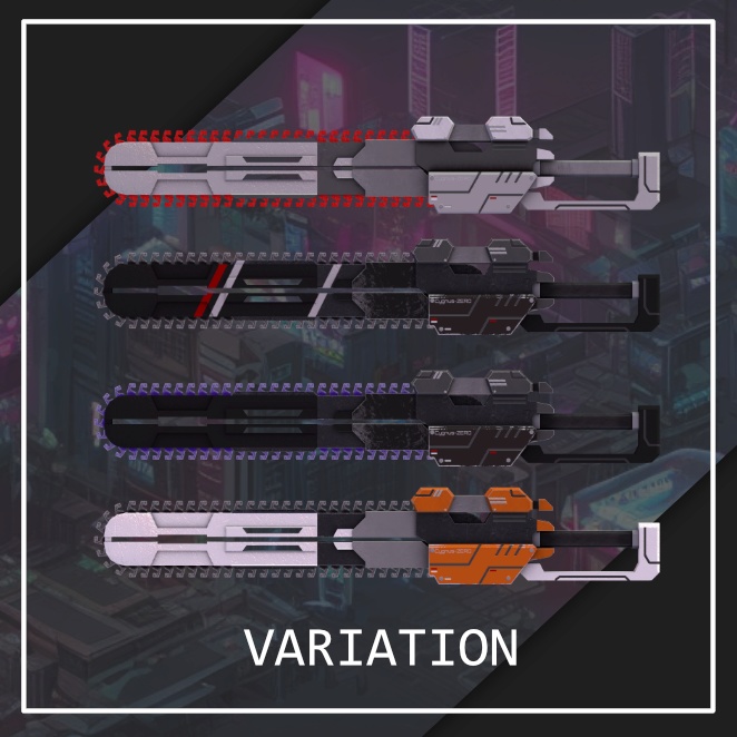 【3Dモデル】試作型チェンソーブレードCYGNUS-ZERO ver1.2