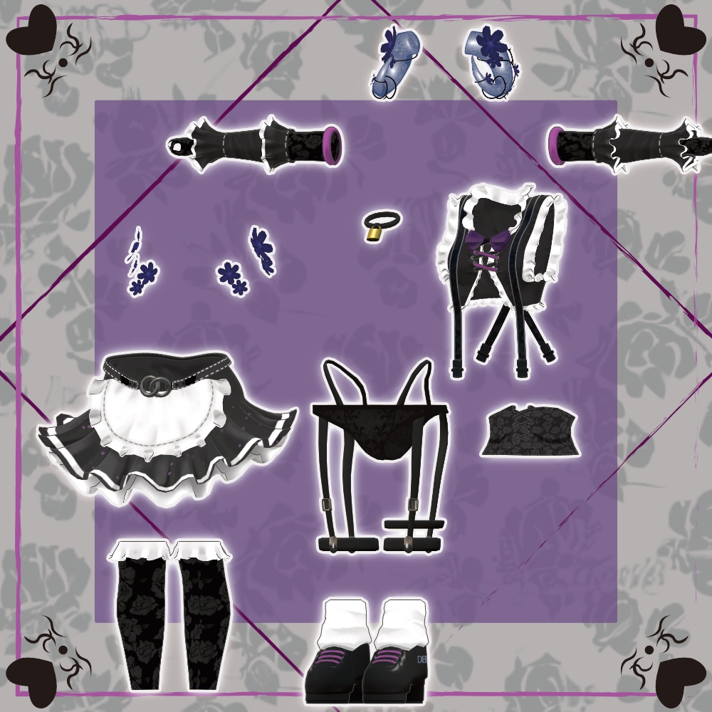 【4アバター対応】Noir#Flora ノアール#フローラ