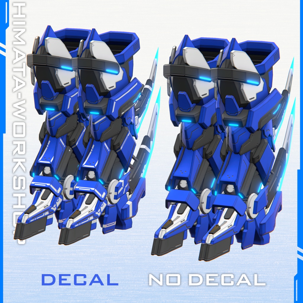 オリジナル3Dモデル【TEK-KRAFTIGER】レッグアーマー