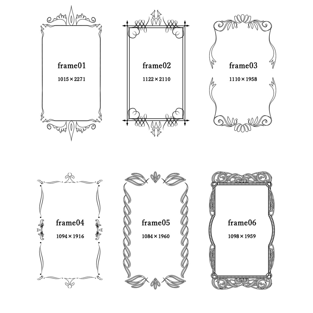【商用利用可】フレーム素材集1【単品販売有り】