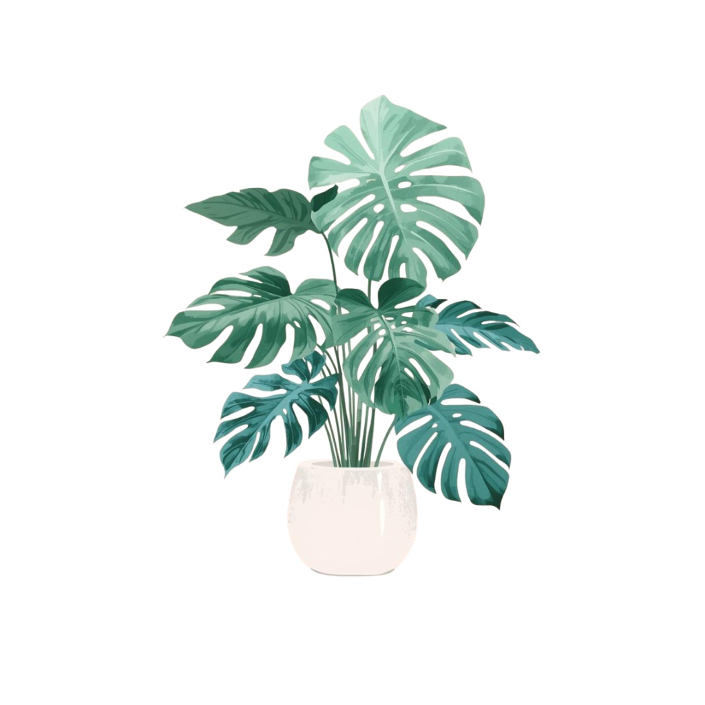 ピンク&グリーン基調 | 韓国インテリア雑貨クリップアート10点セット(PNG背景透過)