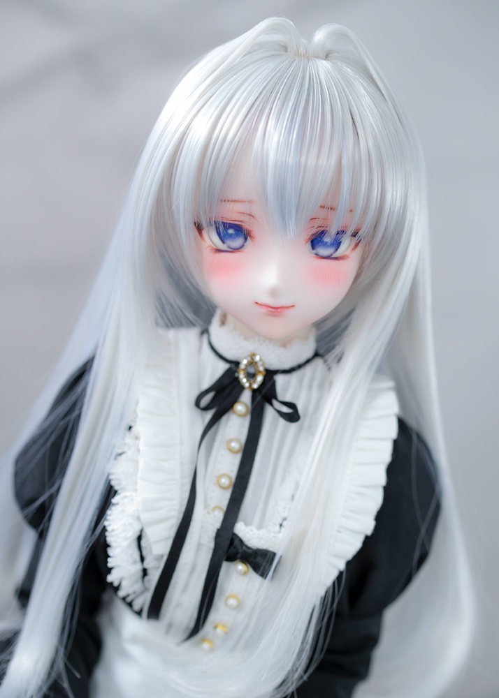 "07NNワンカール インテークver フロストシルバー” ドール用 8-9インチサイズ ウィッグ