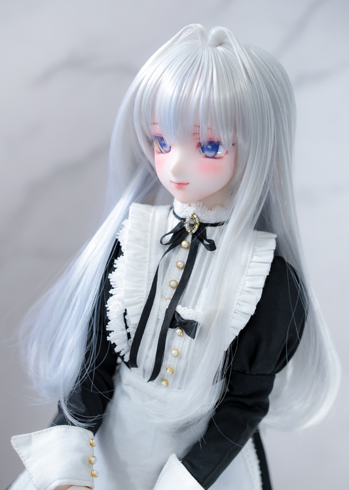 "07NNワンカール インテークver フロストシルバー” ドール用 8-9インチサイズ ウィッグ