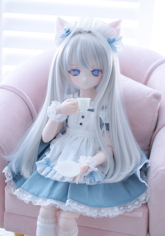 "07NNワンカール インテークver フロストシルバー” ドール用 8-9インチサイズ ウィッグ