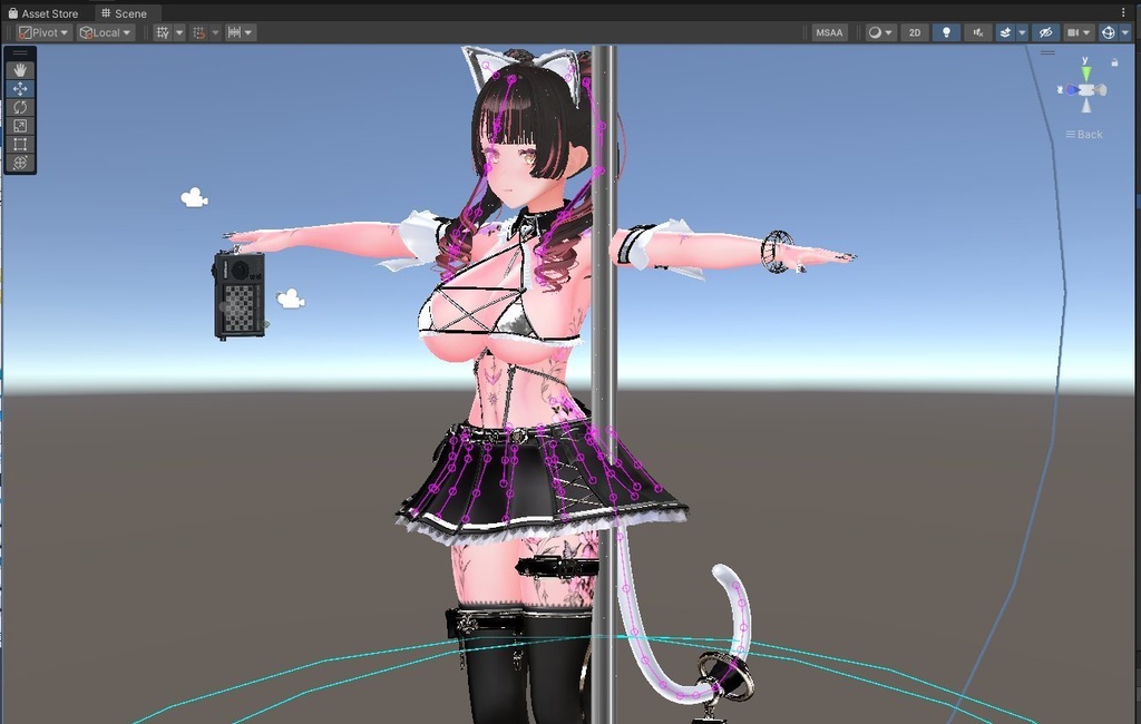【VRChatアバターギミック】AvatarPoseSystem:ExtraBone