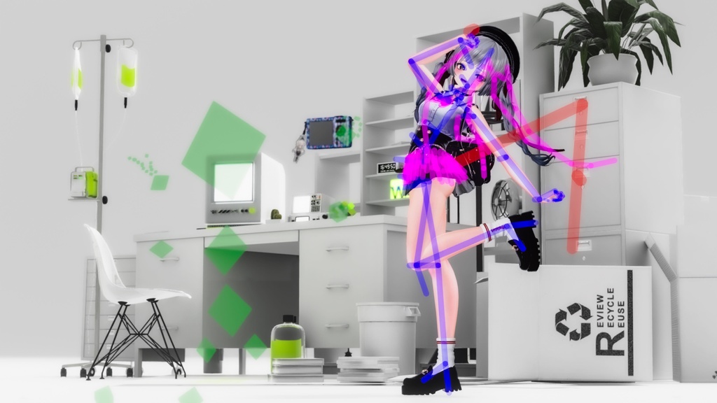 【VRChatアバターギミック】AvatarPoseSystem:ExtraBone