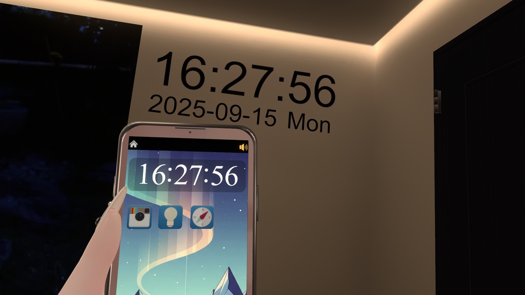 【VRChatアバターギミック】NTPSyncClock+ZPhone時計アプリ