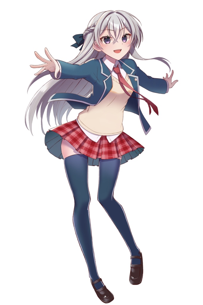 【フリー素材】ブレザーを着た子の立ち絵【表情差分27種】