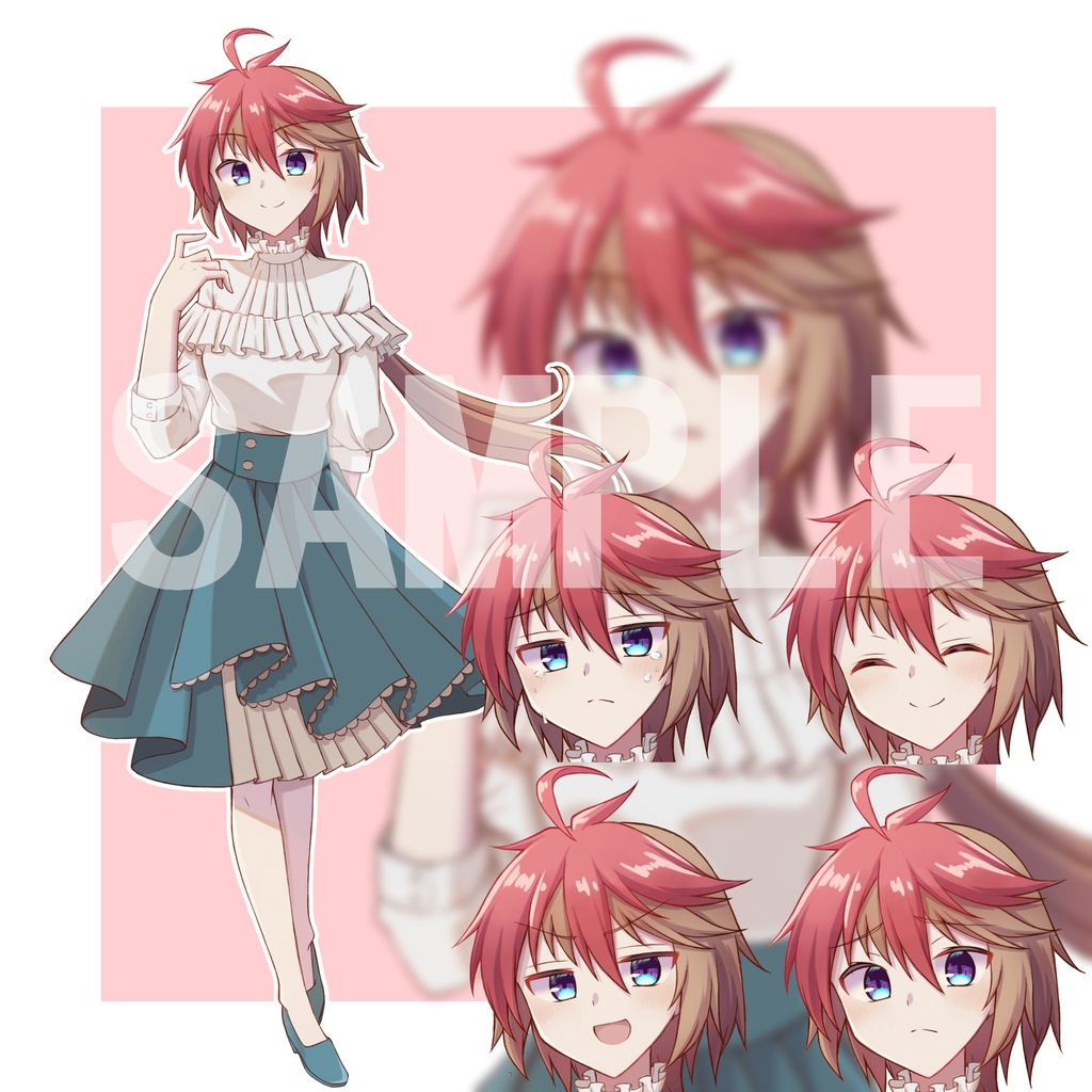 私服女の子の立ち絵【表情差分22種】