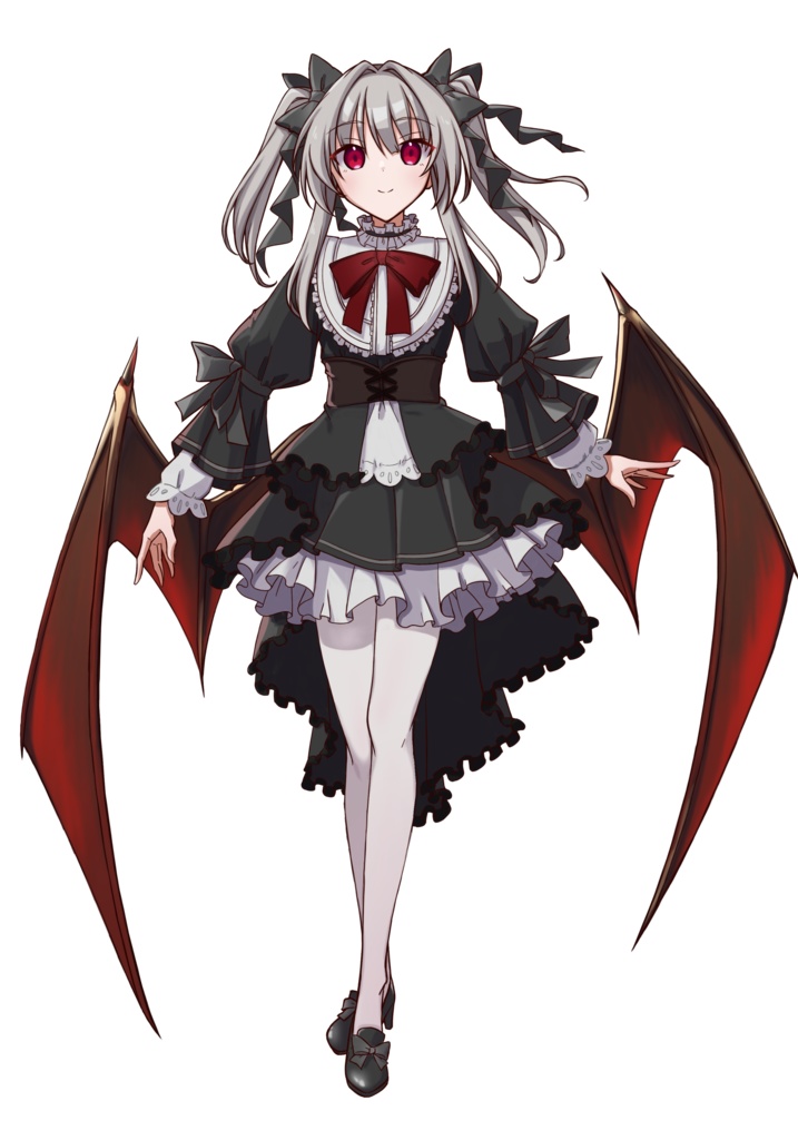 【フリー素材】吸血鬼少女の立ち絵【PNG38種orPSD】