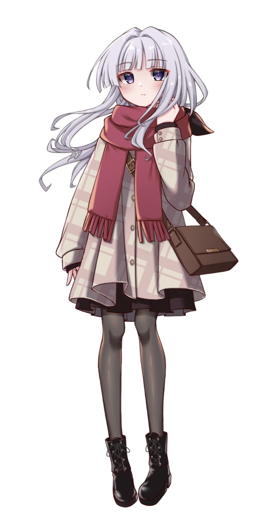 【無償版あり】ウインターコーデの子の立ち絵【表情差分7種or差分48種&PSD】