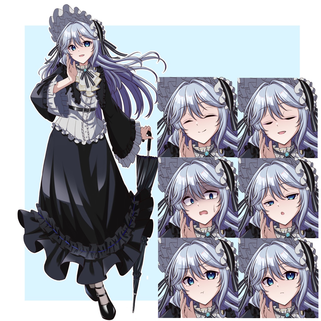 ヘッドドレスの少女の立ち絵