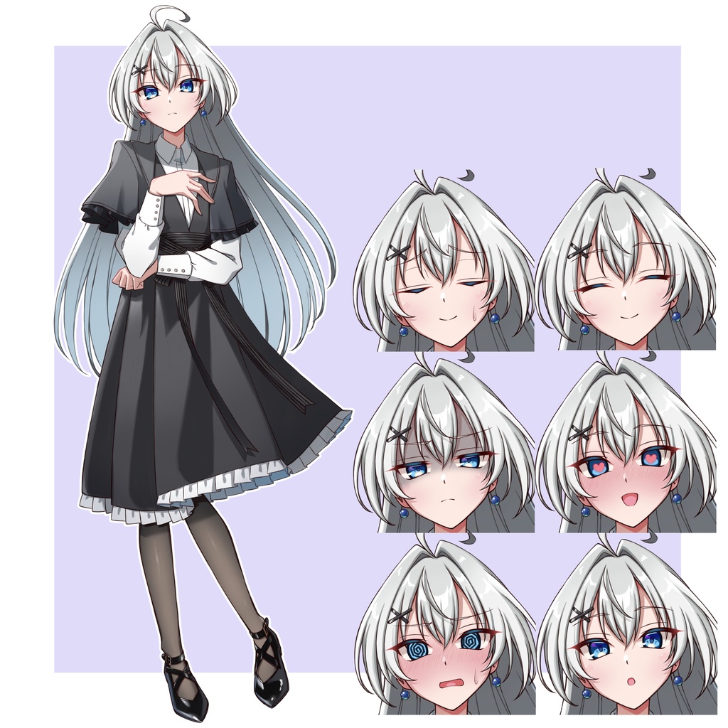 銀髪少女の立ち絵