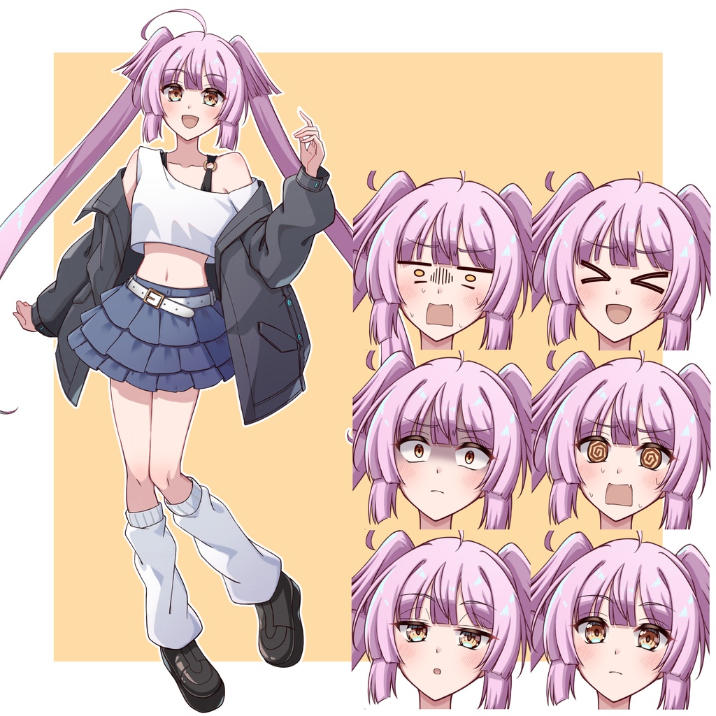 ピンクツインテ―ルの子の立ち絵