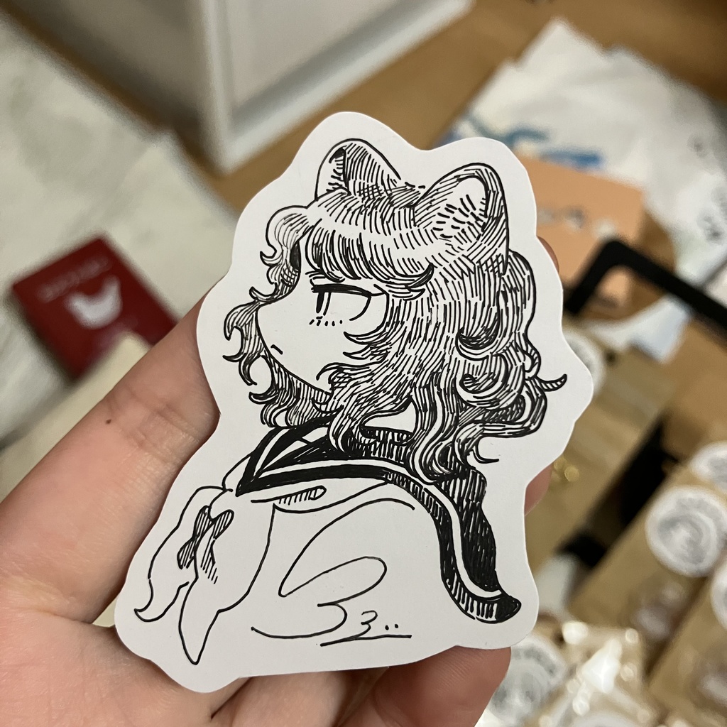 【原画】ねこちゃんマグネット