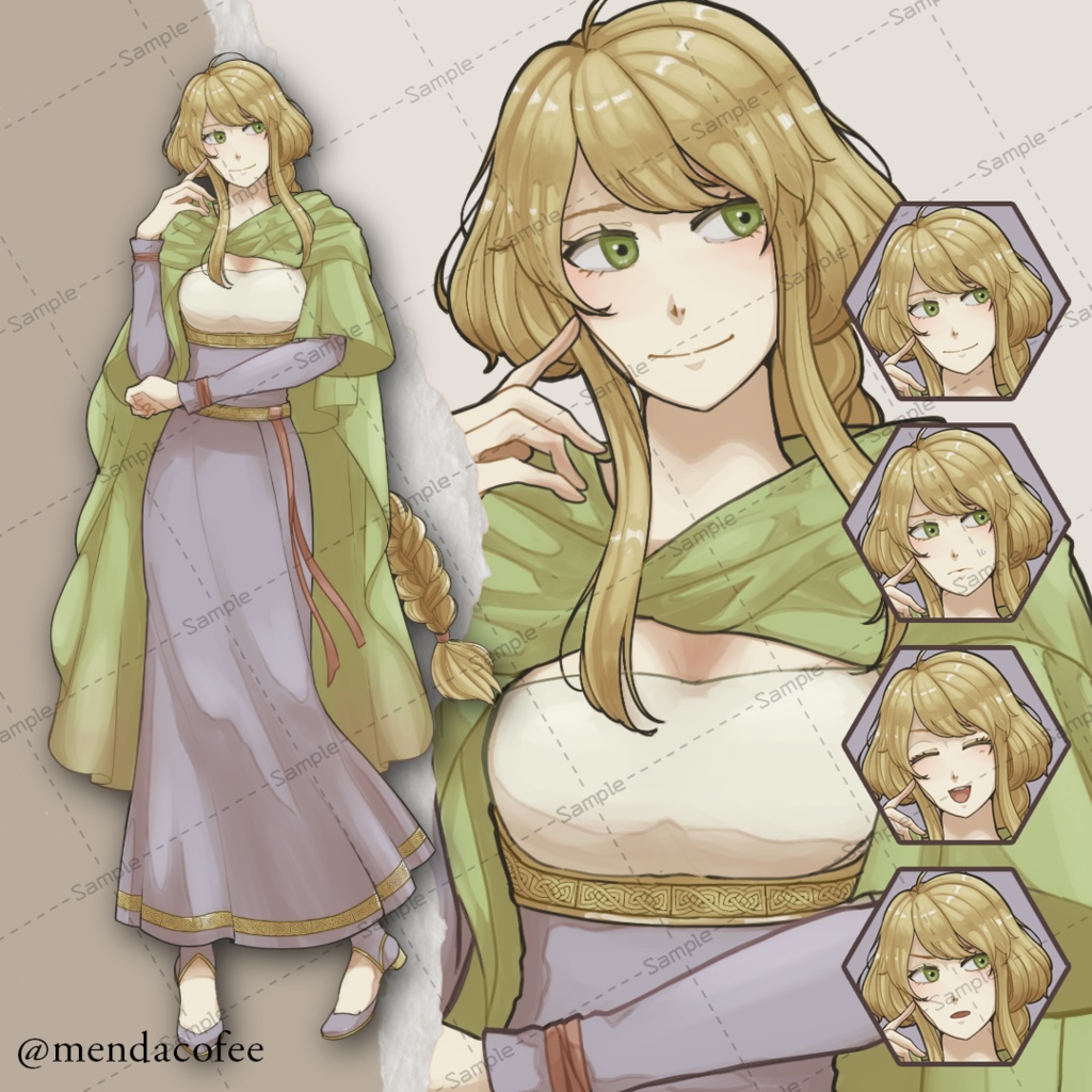 【立ち絵素材】ファンタジー風の女性キャラ
